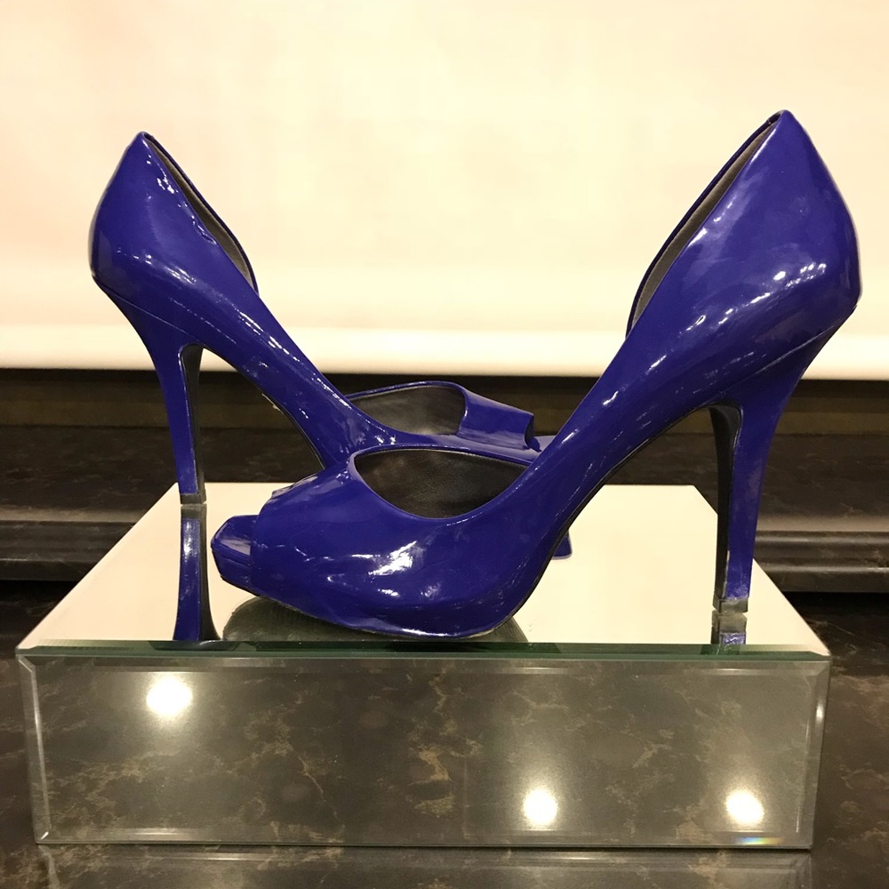 Blue stiletto Jessica Simpson high heels